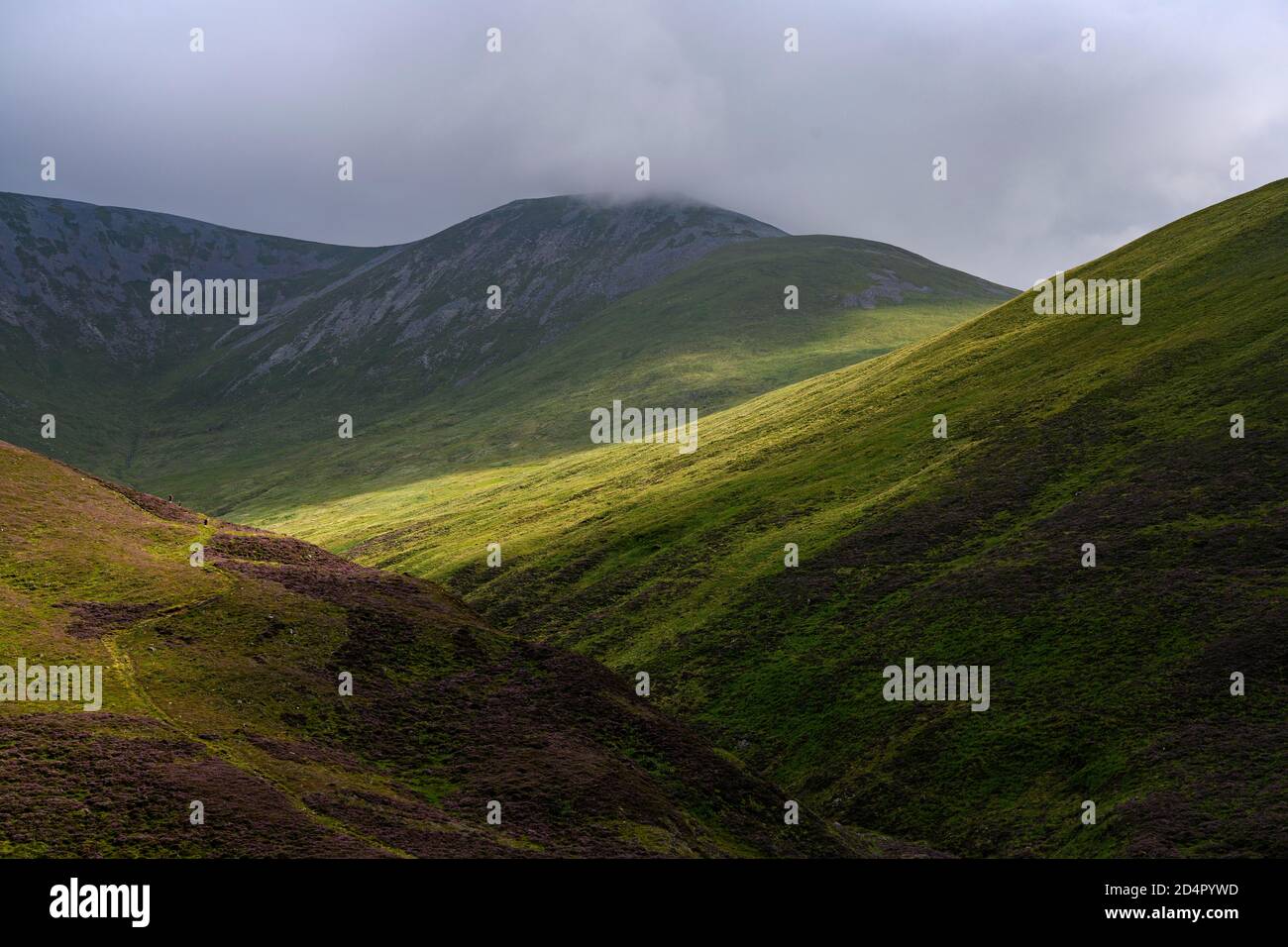 Scena di illuminazione nel Cairngorm National Park, Scozia, Regno Unito, Europa Foto Stock