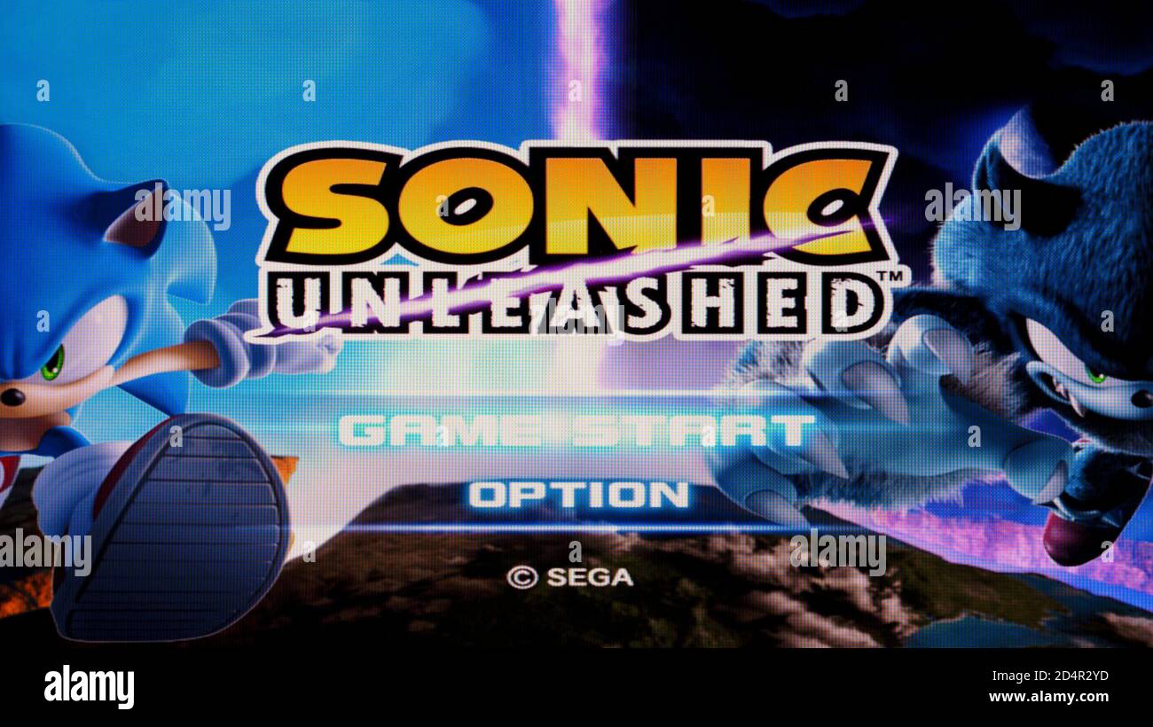 Sonic Unleashed - Sony PlayStation 2 PS2 - utilizzo editoriale solo Foto Stock