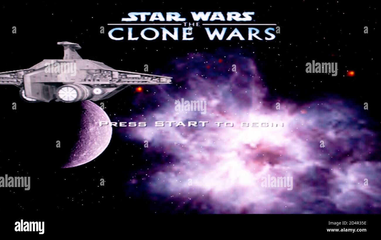 Star Wars - le guerre dei cloni - Sony PlayStation 2 PS2 - solo per uso editoriale Foto Stock