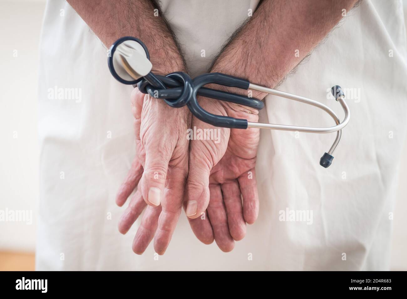 Concetto di responsabilità medica. Foto Stock