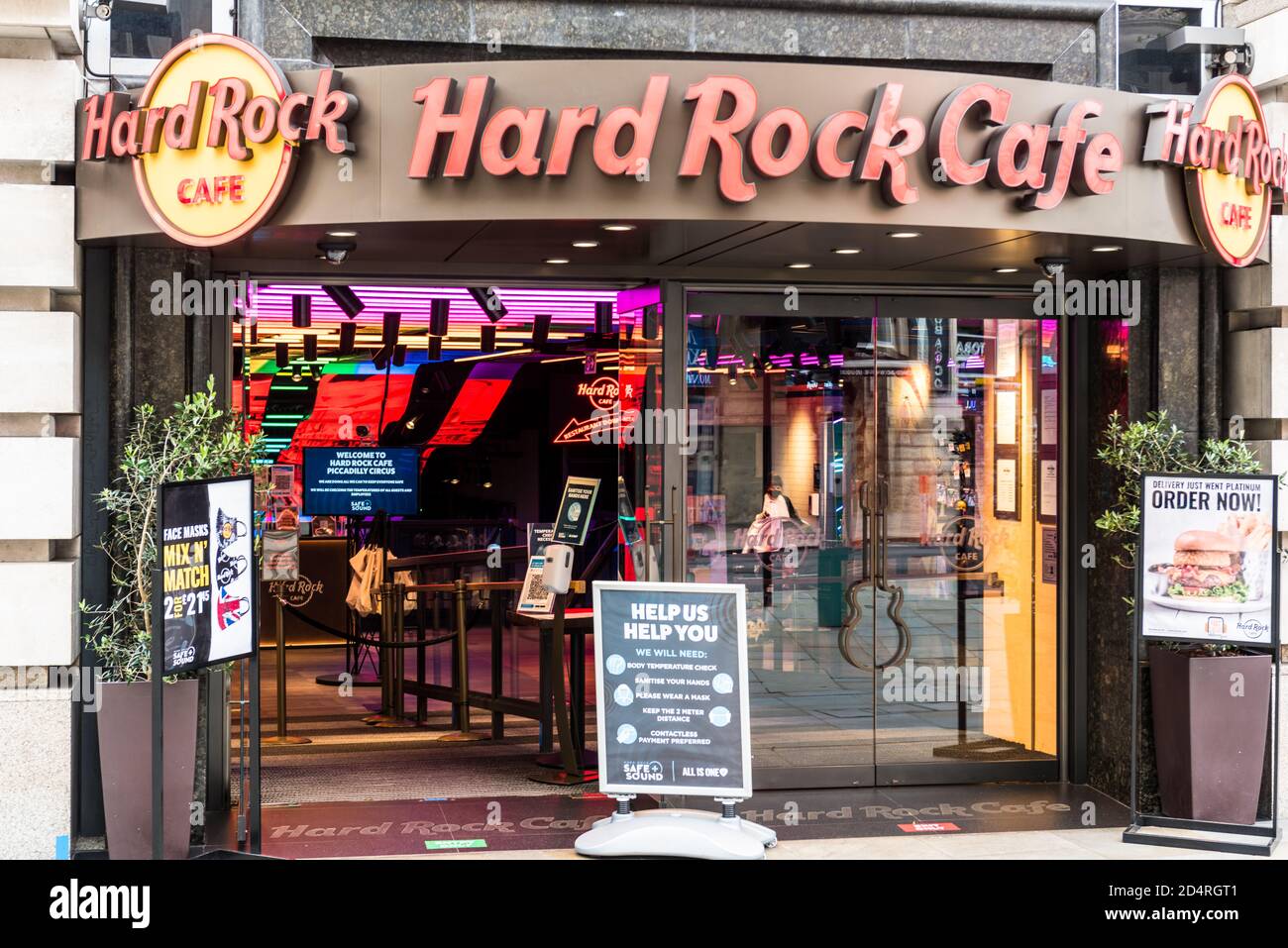 Hard Rock Cafe, Piccadilly Circus, Londra Foto Stock