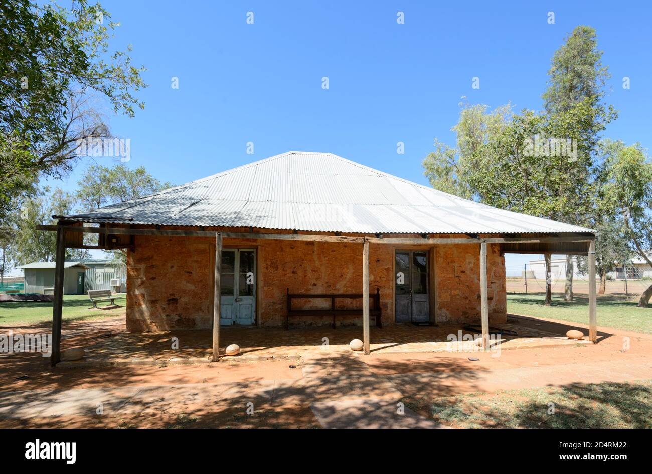 La Stonehouse è una casa patrimonio dell'umanità costruita tra il 1880 e il 1890 circa, il Boulia Heritage Complex, Boulia, Queensland, QLD, Australia Foto Stock