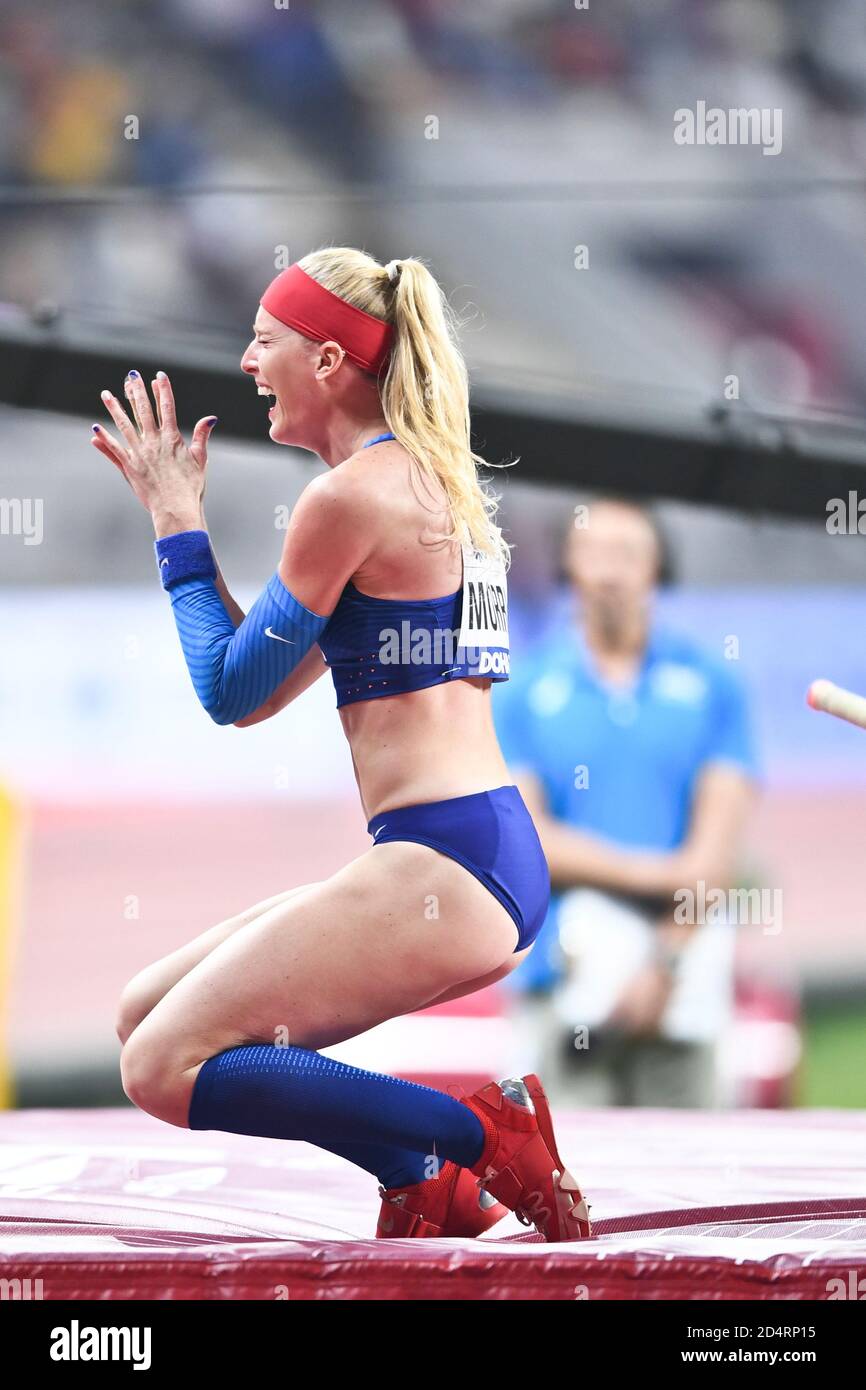 Sandi Morris (USA). Pole Vault donne medaglia d argento. IAAF mondiale di atletica, Doha 2019 Foto Stock