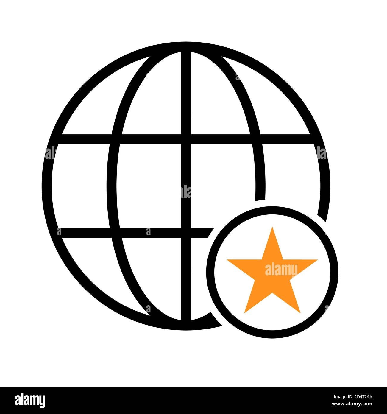 SIMBOLO DEL sito WEB WWW World Wide, icona della mappa Internet, indirizzo  del sito web globo, segno di contorno piatto Immagine e Vettoriale - Alamy