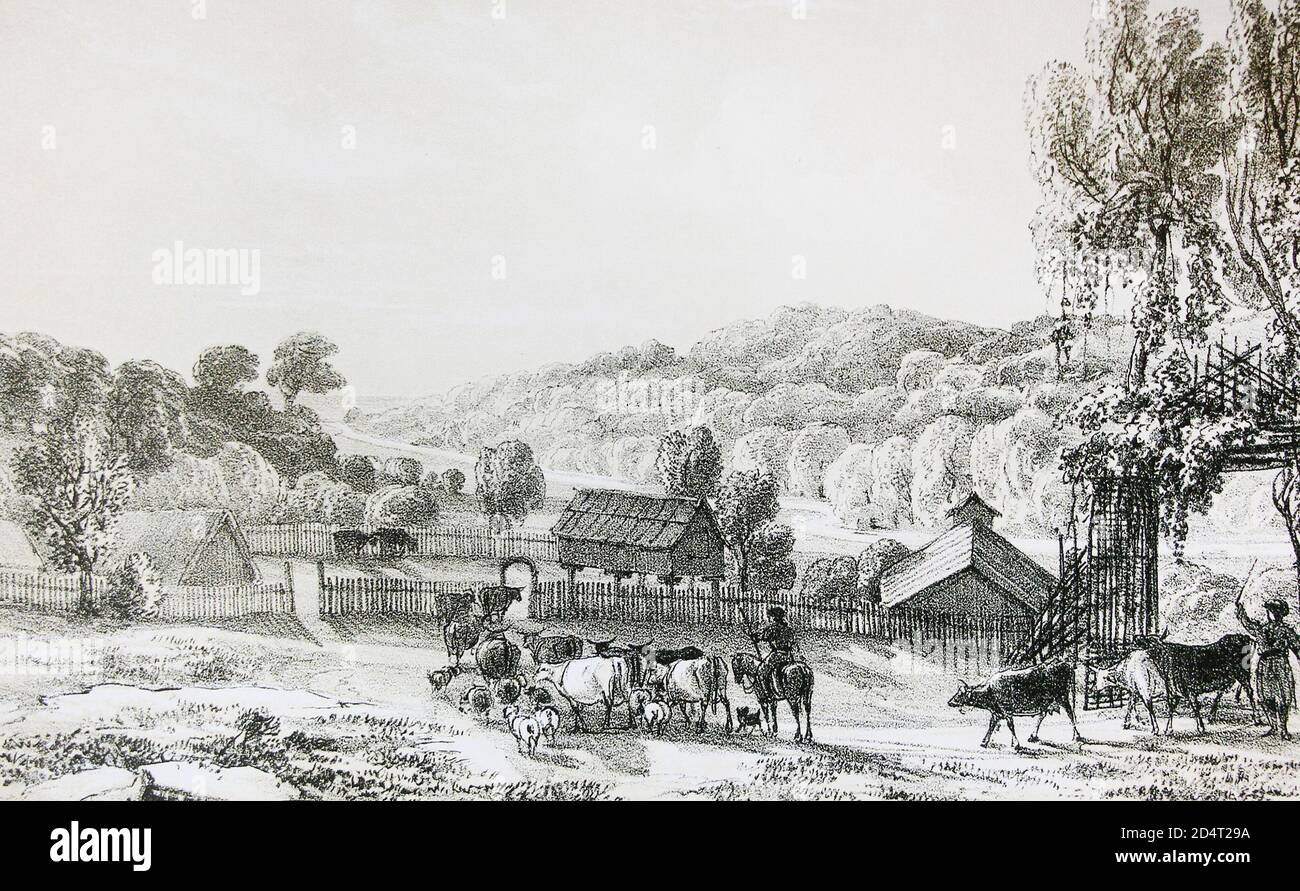 Sache Valley nel 1840. Foto Stock