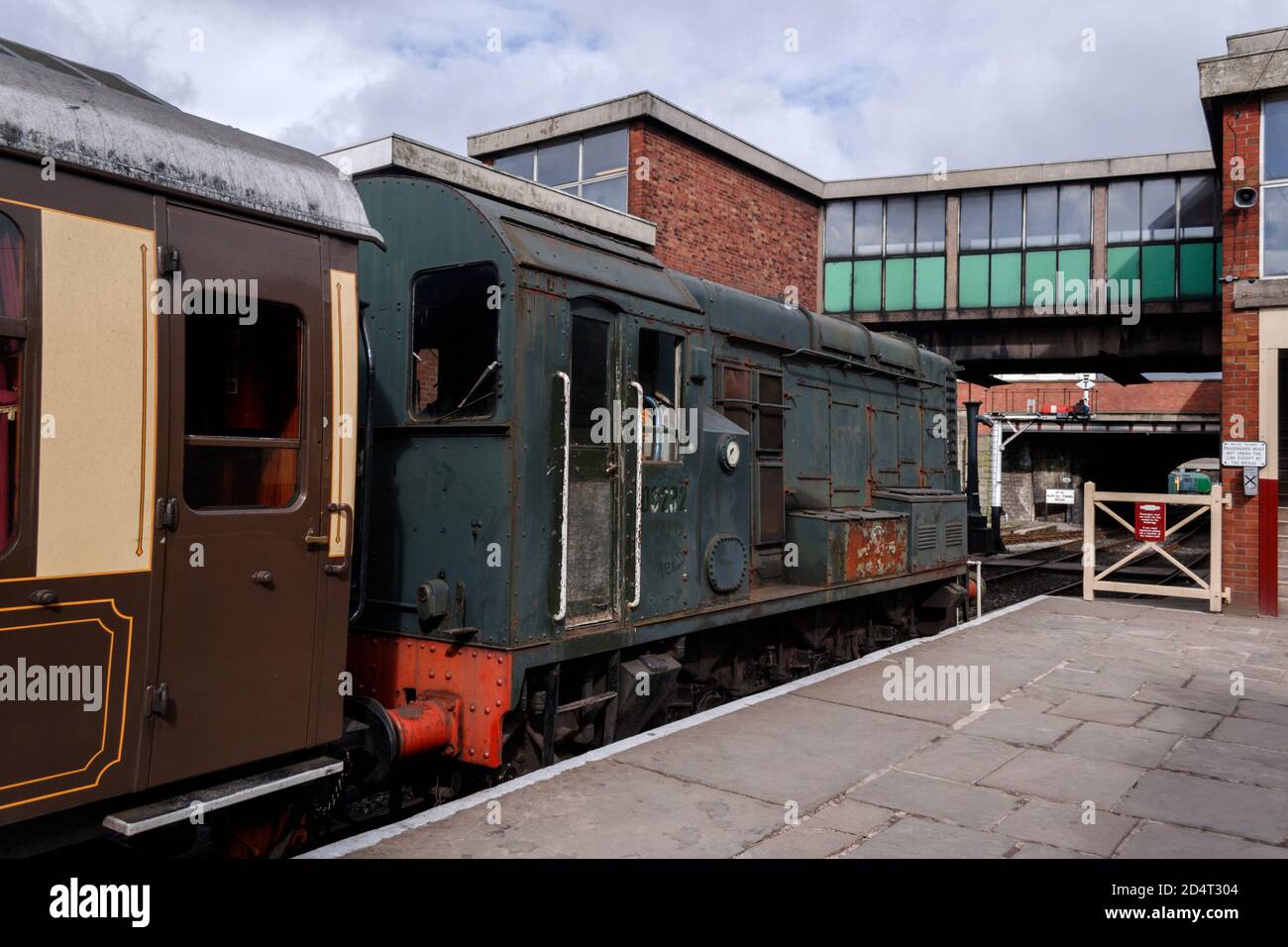 Scunter classe 08 D3232 a Bury Bolton Street. East Lancs Railway. Foto Stock