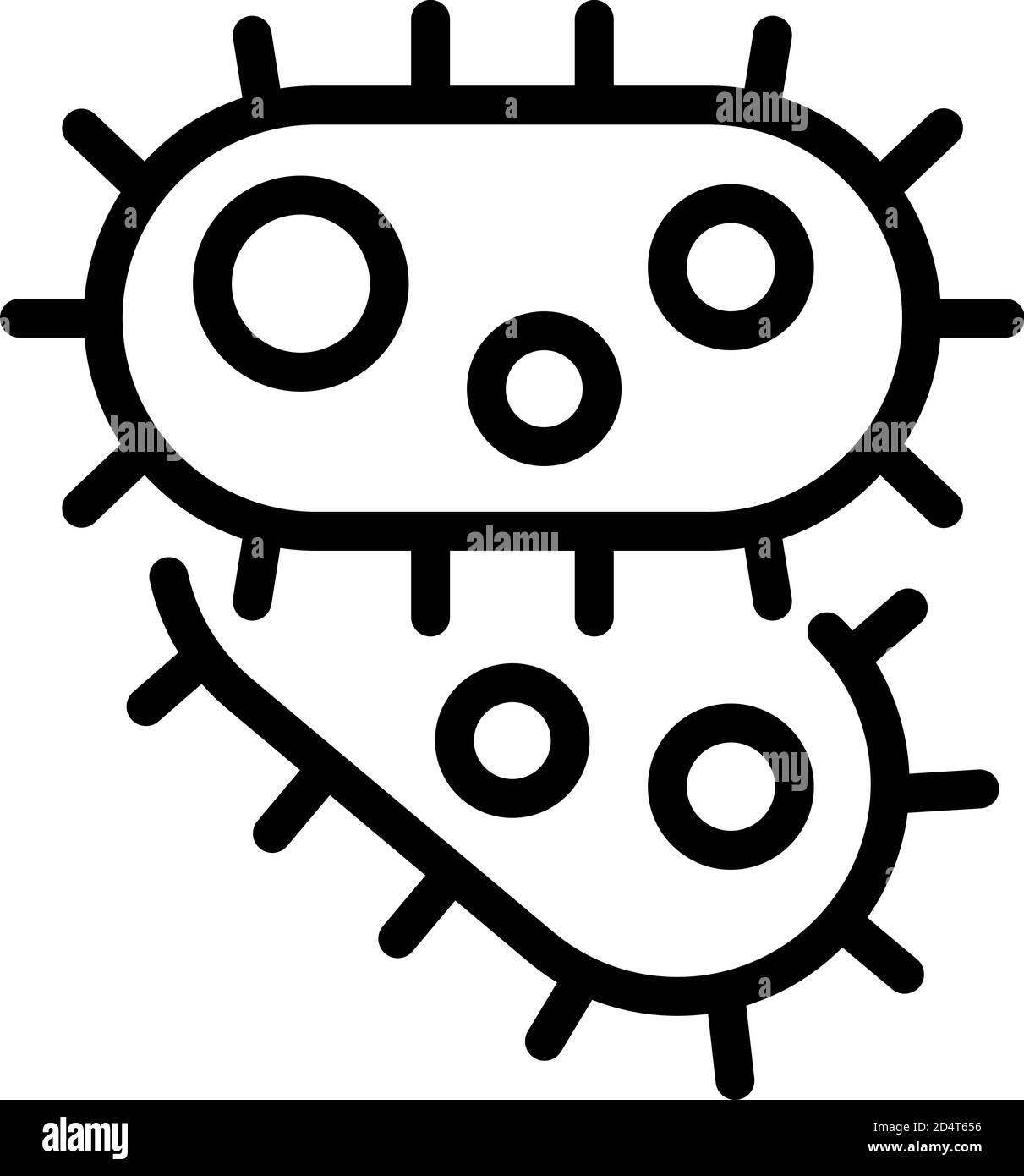 Icona prebiotica, stile contorno Illustrazione Vettoriale