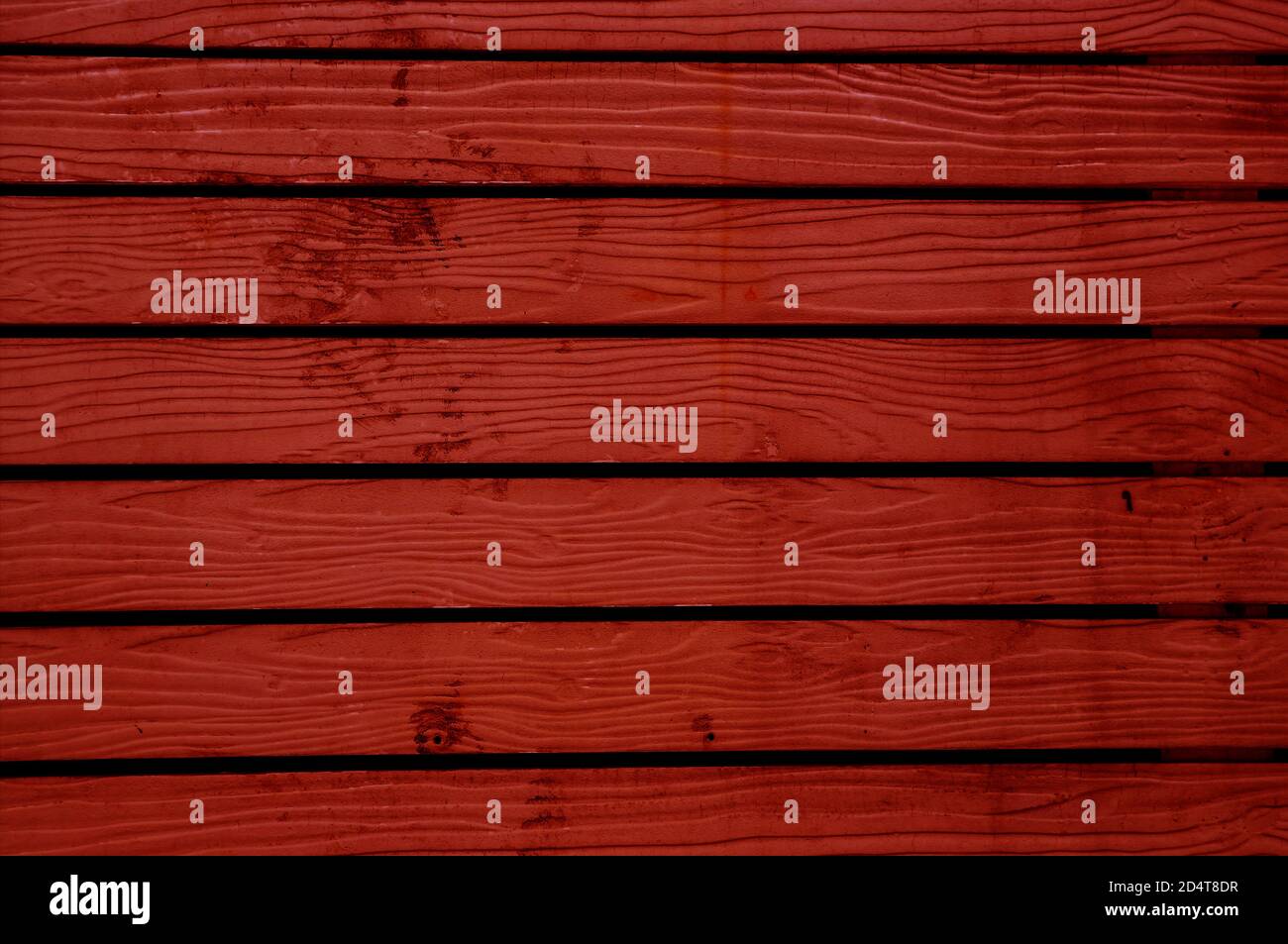 Vermilion rosso colorato disegno orizzontale vecchio sfondo recinto di legno Foto Stock