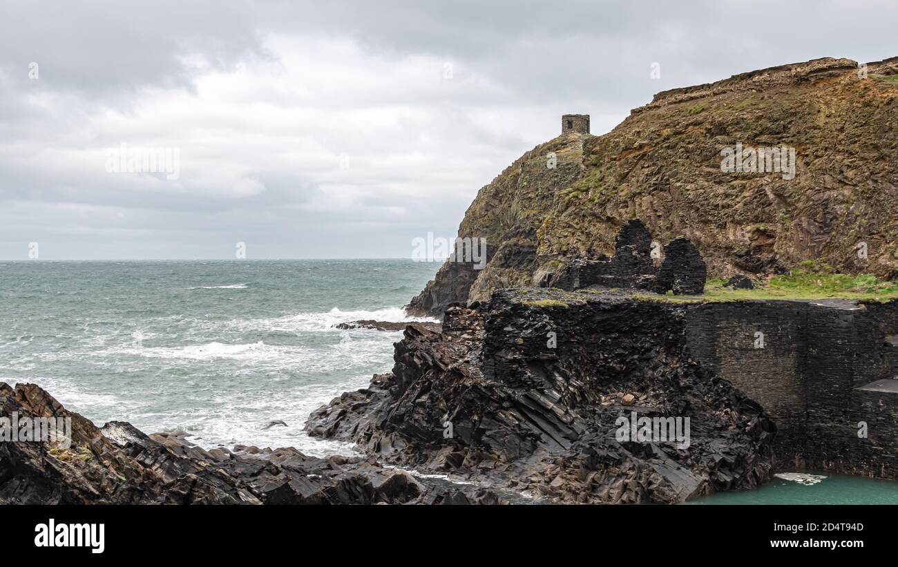 Abereiddy (Abereddi) spiaggia Pembrokshire Galles del Sud Foto Stock