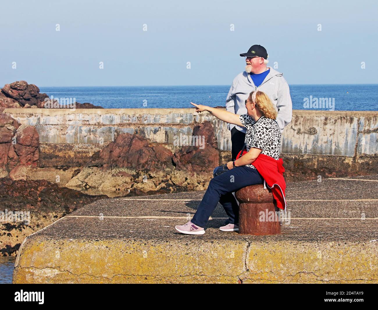 Punto di interesse.St Abbs.Scotland Foto Stock