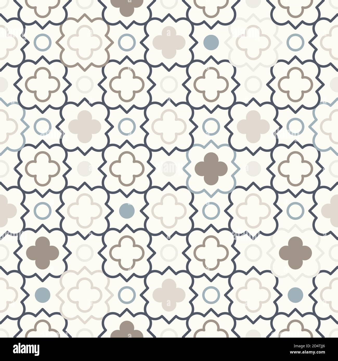 Modello moderno aggrovigliato, basato sui tradizionali pattern geometrici arabici orientali. Sfondo vettoriale senza giunture. Colori naturali neutri semplici - eas Illustrazione Vettoriale