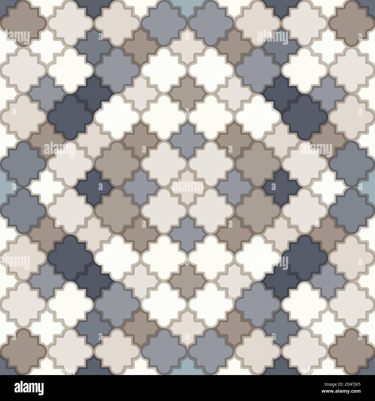 Modello moderno aggrovigliato, basato sui tradizionali pattern geometrici arabici orientali. Sfondo vettoriale senza giunture. Colori naturali neutri semplici - eas Illustrazione Vettoriale