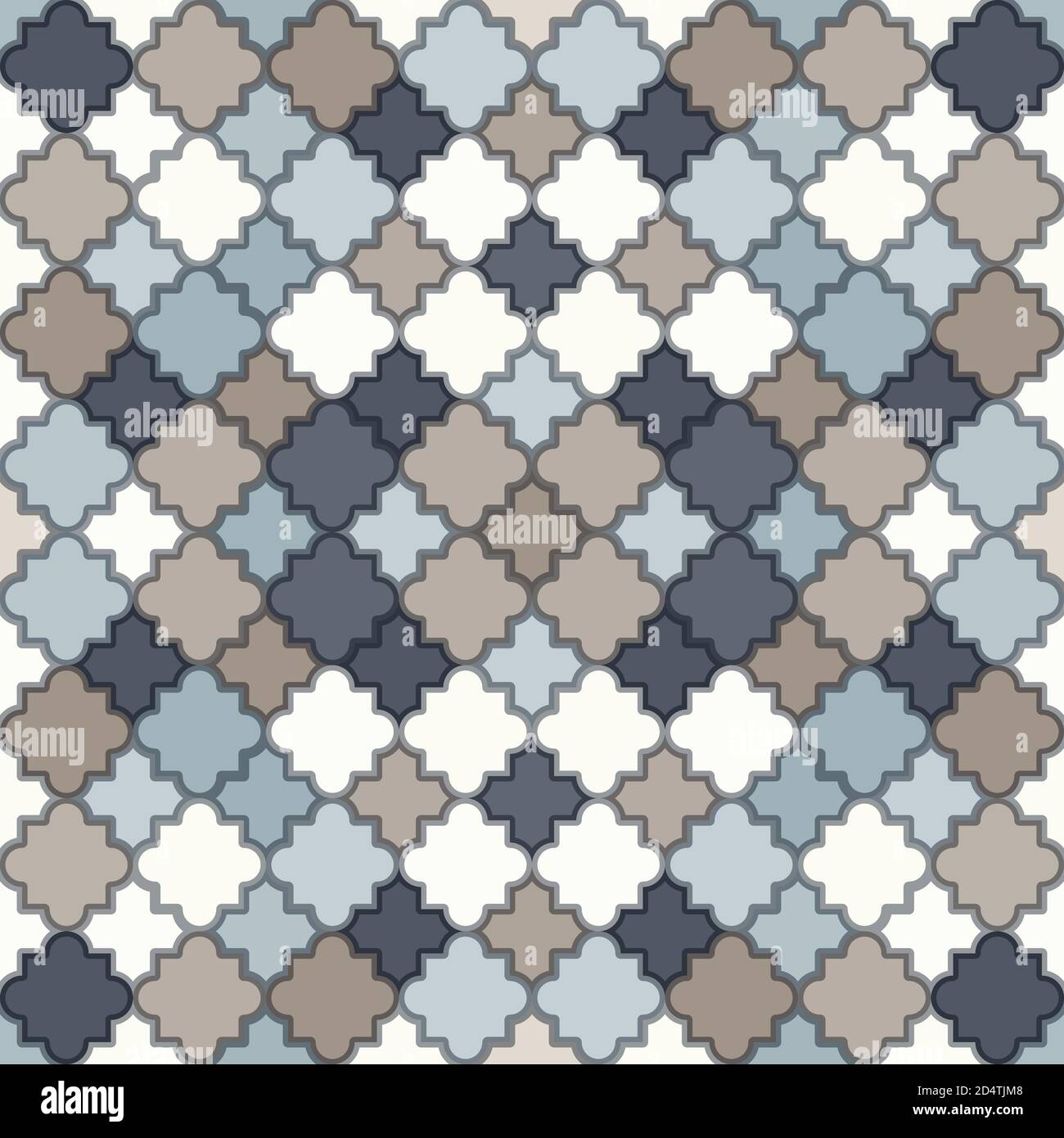 Modello moderno aggrovigliato, basato sui tradizionali pattern geometrici arabici orientali. Sfondo vettoriale senza giunture. Colori naturali neutri semplici - eas Illustrazione Vettoriale