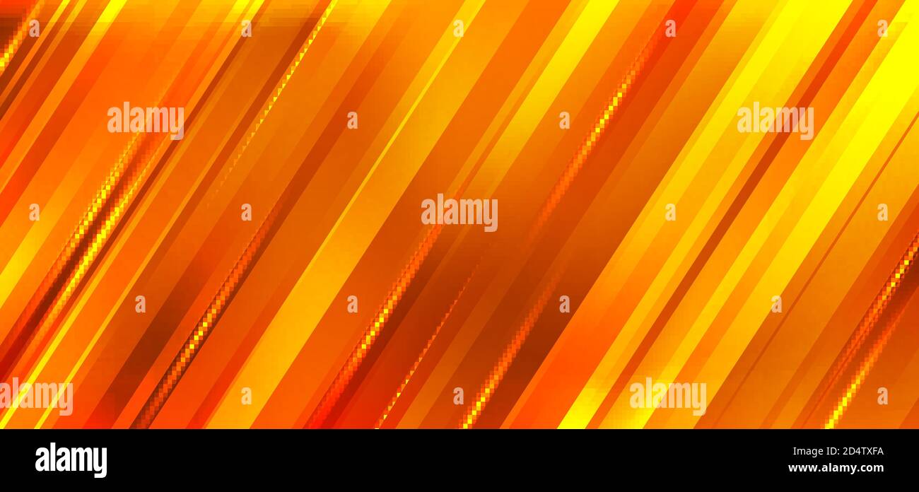 Strisce diagonali astratte di gradiente arancione e giallo sfocano lo sfondo. Illustrazione vettoriale Illustrazione Vettoriale