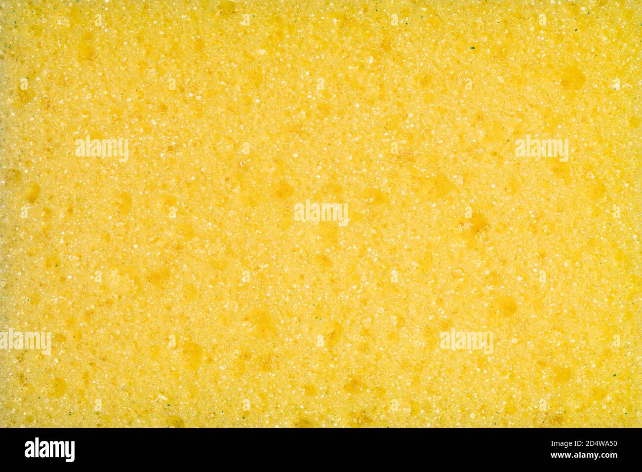 Spugna per pulizia a telaio intero, vista dall'alto, lato giallo Foto Stock
