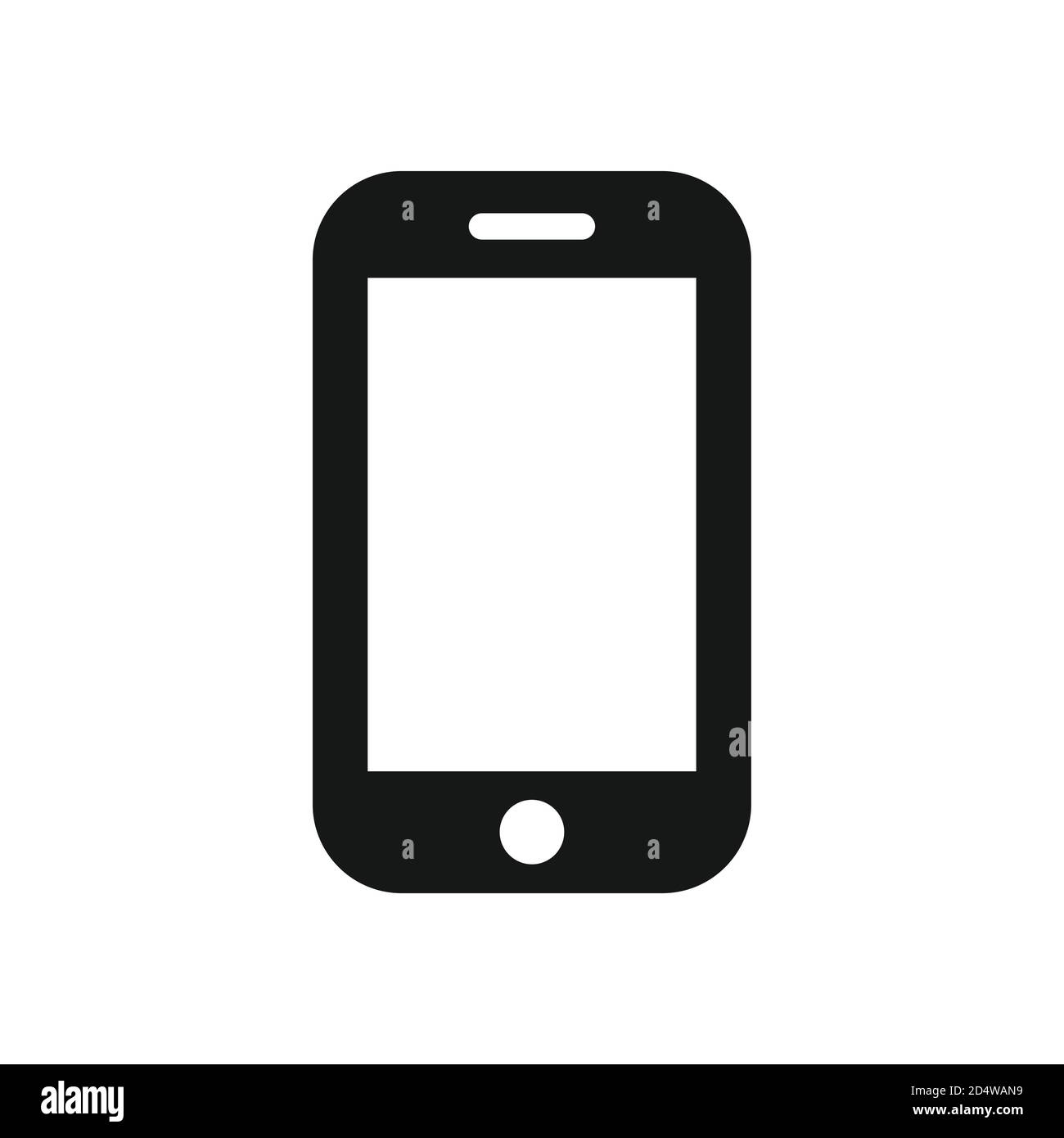Icona vettoriale nera semplice dello smartphone. Cellulare o solo telefono  simbolo glifo Immagine e Vettoriale - Alamy