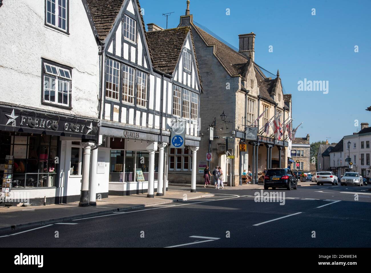 Tetbury, Gloucestershire, Inghilterra, Regno Unito. Vecchio edificio storico nel centro della città di Tetbury Gloucestershire, Inghilterra, Regno Unito. Una popolare città inglese. Foto Stock