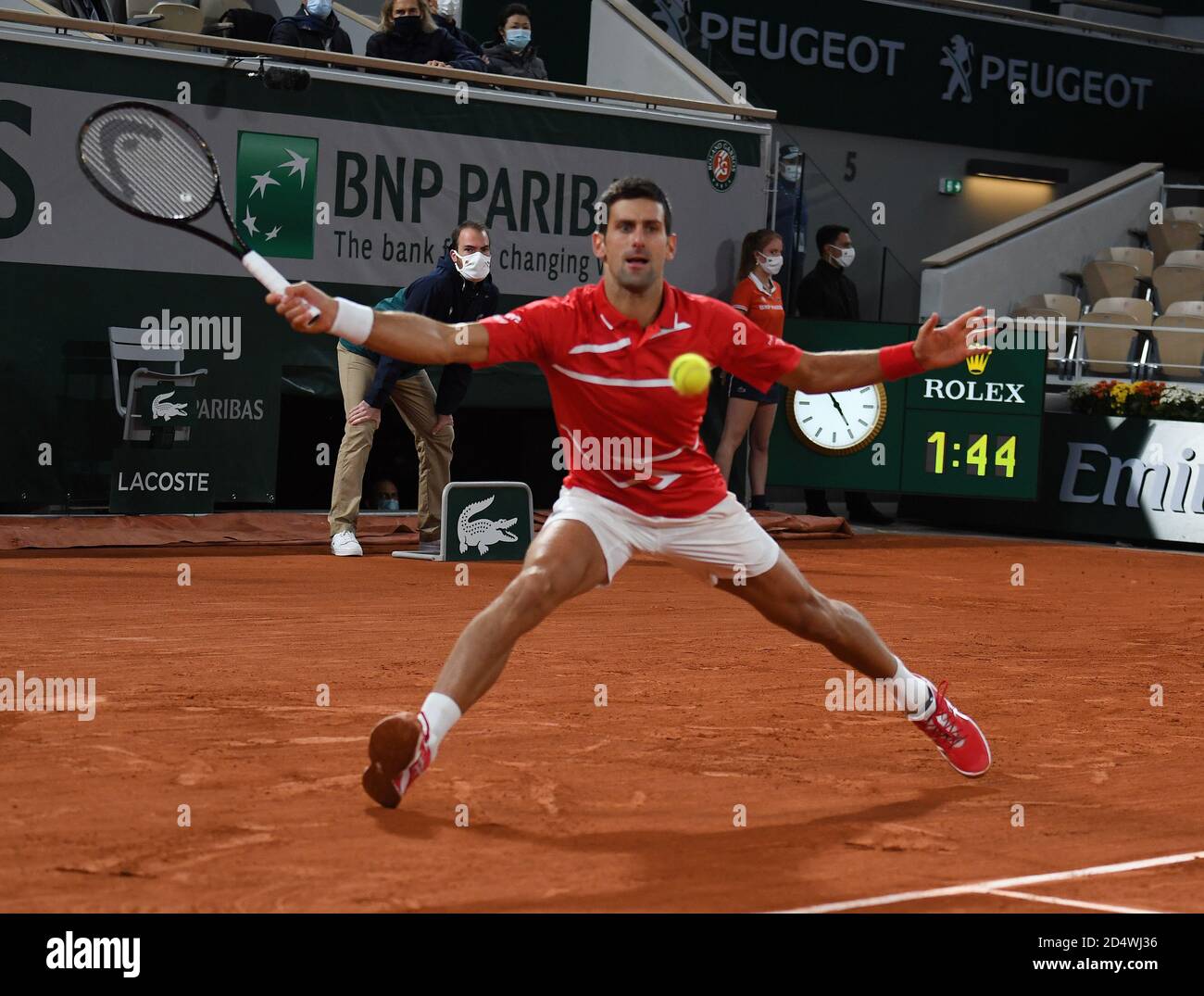 Parigi, Francia. 11 Ott 2020. Roland Garros Paris French Open 2020 Day 15 111020 Novak Djokovic (SRB) Mens singles final Credit: Roger Parker/Alamy Live News Foto Stock