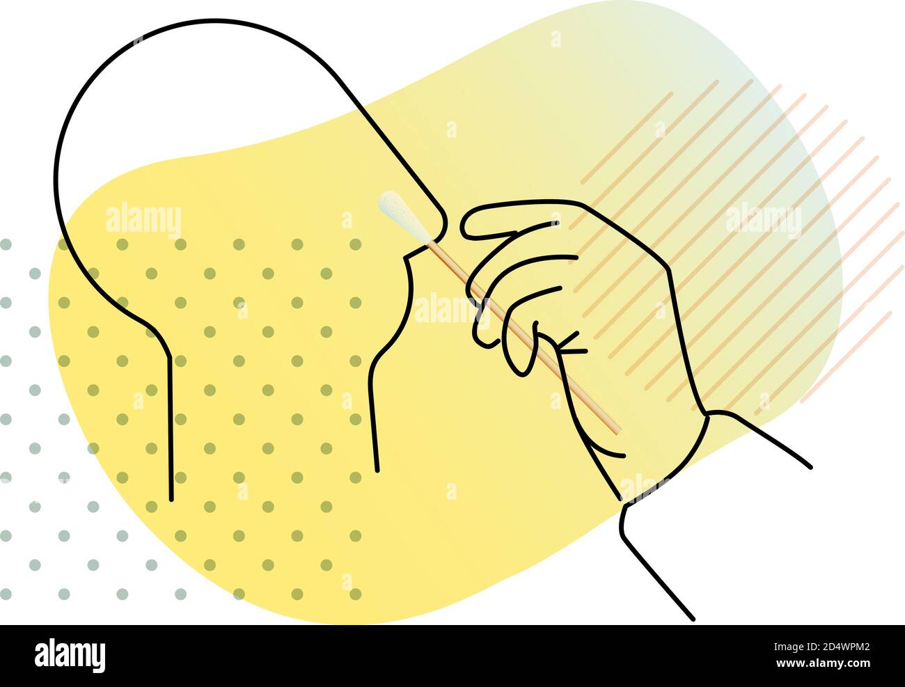 Tampone nasale - Community Testing - icona come file eps 10. Illustrazione Vettoriale