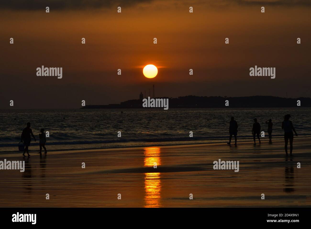 un tramonto in mare Foto Stock