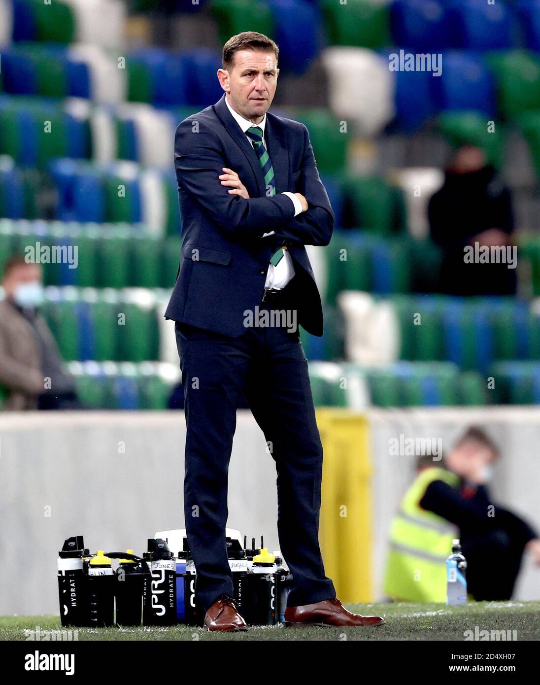 Il manager dell'Irlanda del Nord Ian Baraclough durante la UEFA Nations League Group 1, League B match a Windsor Park, Belfast. Foto Stock