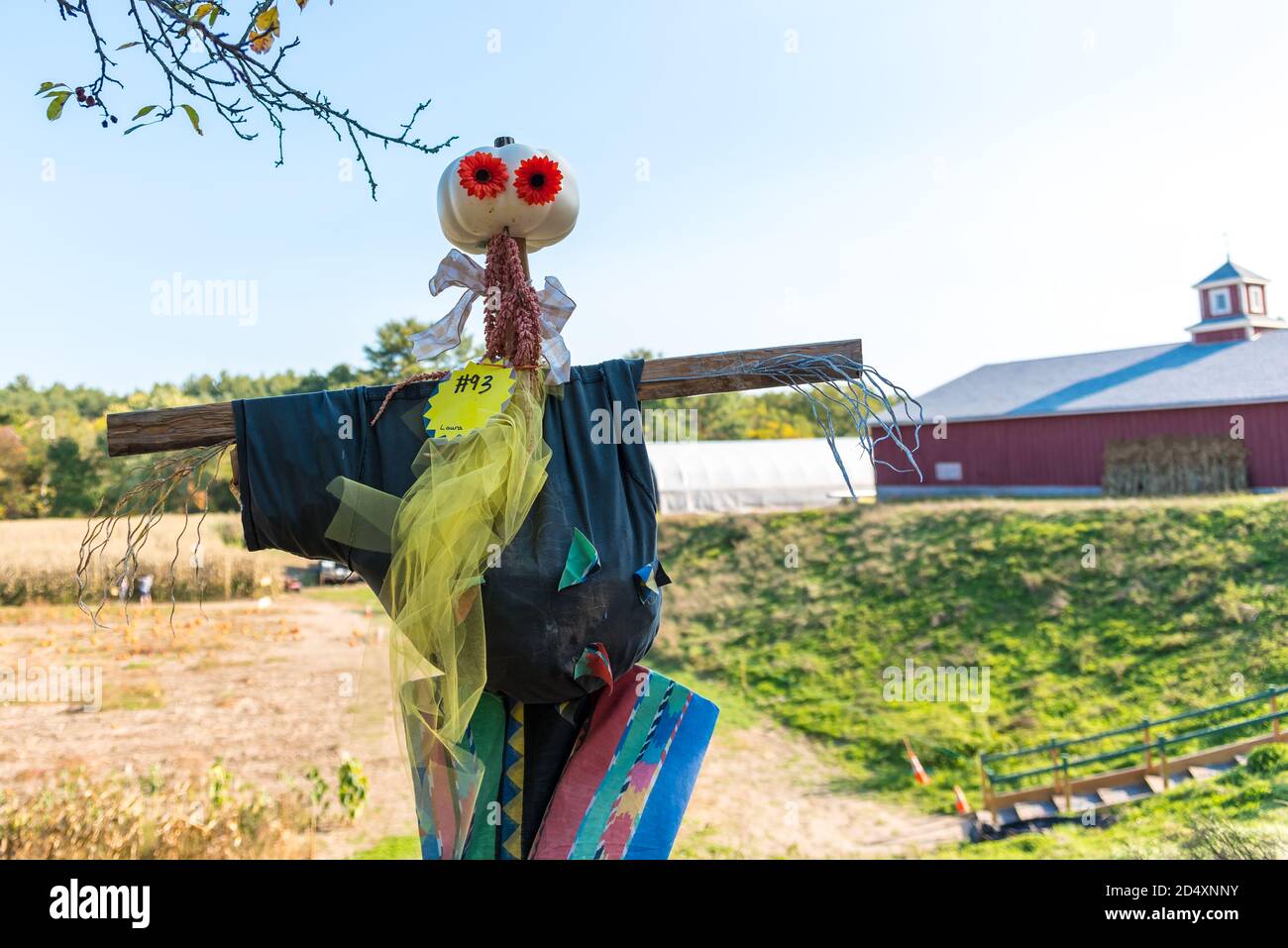 Cuscurbit Farm, Acton, Massachusetts. Concorso Scarecrow 2020. Foto Stock