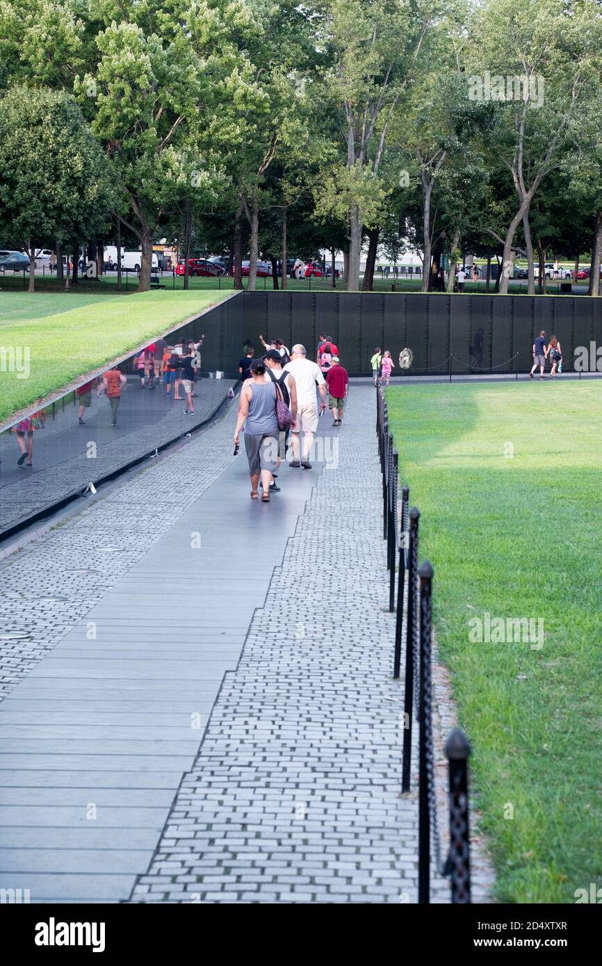Il Vietnam Veterans Memorial a Washington DC Foto Stock
