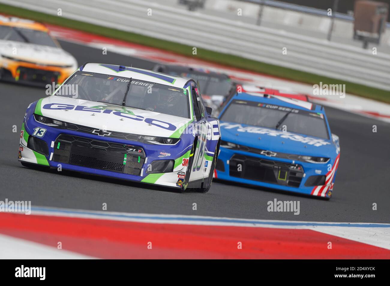 Concord, Carolina del Nord, Stati Uniti. 11 Ott 2020. Ty Dillon (13) corre per la Bank of America ROVAL 400 al Charlotte Motor Speedway ROVAL di Concord, Carolina del Nord. Credit: Stephen A. Arce/ASP/ZUMA Wire/Alamy Live News Foto Stock