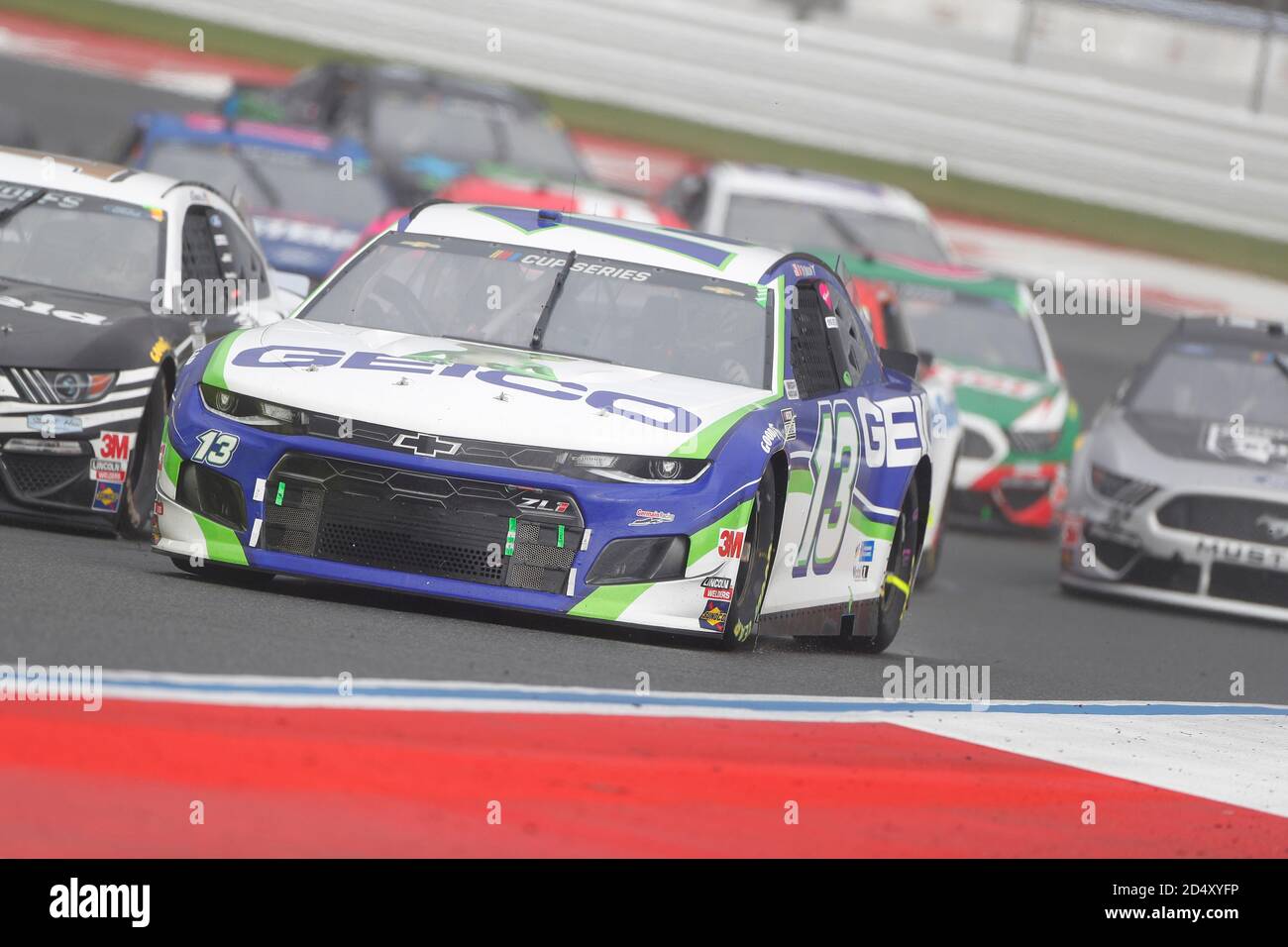 Concord, Carolina del Nord, Stati Uniti. 11 Ott 2020. Ty Dillon (13) corre per la Bank of America ROVAL 400 al Charlotte Motor Speedway ROVAL di Concord, Carolina del Nord. Credit: Stephen A. Arce/ASP/ZUMA Wire/Alamy Live News Foto Stock