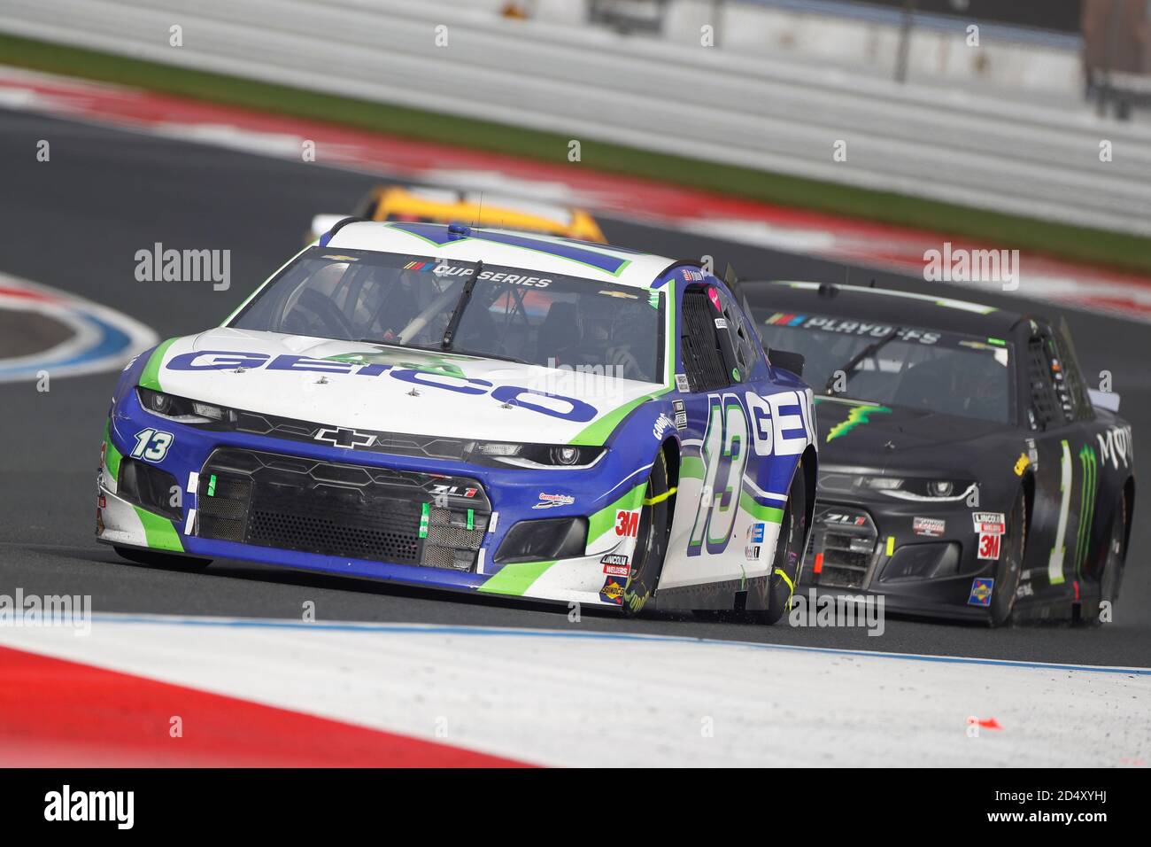 Concord, Carolina del Nord, Stati Uniti. 11 Ott 2020. Ty Dillon (13) corre per la Bank of America ROVAL 400 al Charlotte Motor Speedway ROVAL di Concord, Carolina del Nord. Credit: Stephen A. Arce/ASP/ZUMA Wire/Alamy Live News Foto Stock