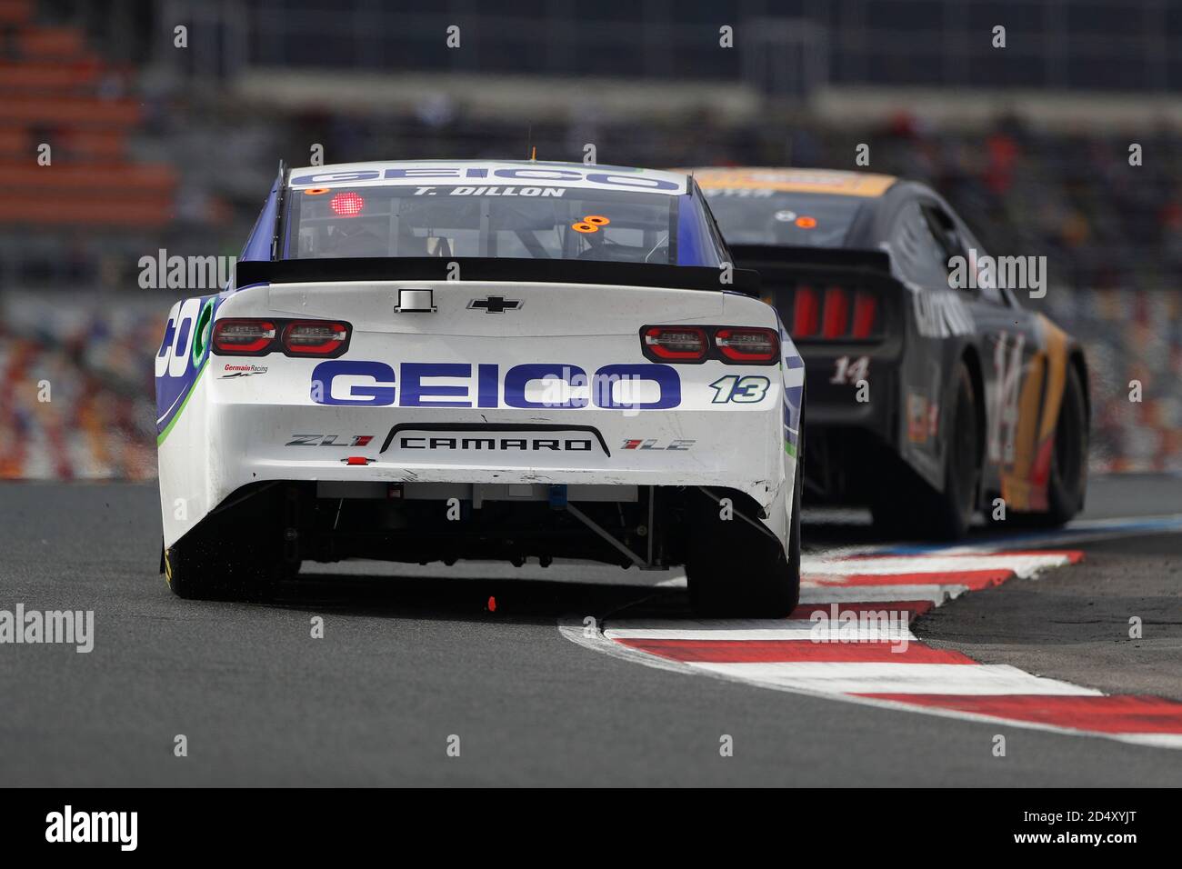 Concord, Carolina del Nord, Stati Uniti. 11 Ott 2020. Ty Dillon (13) corre per la Bank of America ROVAL 400 al Charlotte Motor Speedway ROVAL di Concord, Carolina del Nord. Credit: Stephen A. Arce/ASP/ZUMA Wire/Alamy Live News Foto Stock