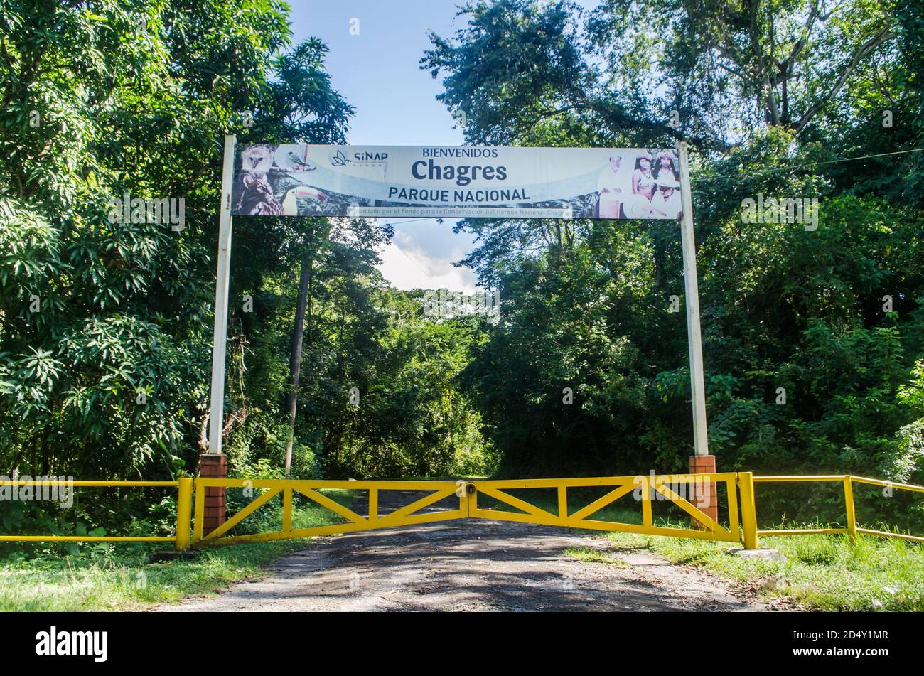 Ingresso al Parco Nazionale Chagres a Chilibre Foto Stock