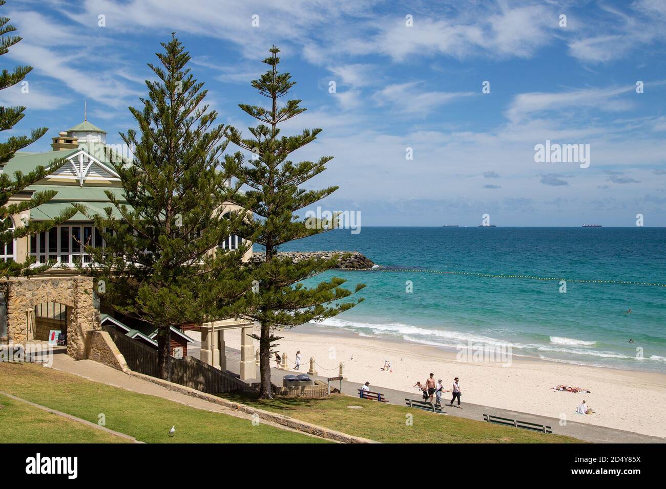 Perth, Australia - 7 Ottobre 2020: Indiana Tearooms a Cottesloe Beach Foto Stock