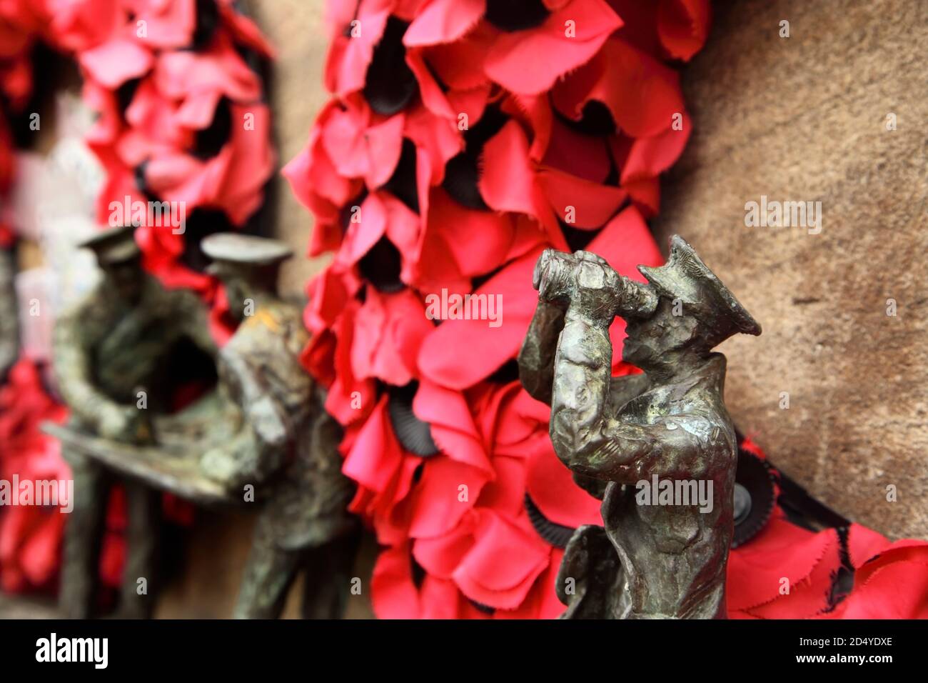Dettaglio del memoriale della marina mercantile scozzese, Leith, Scozia, Foto Stock