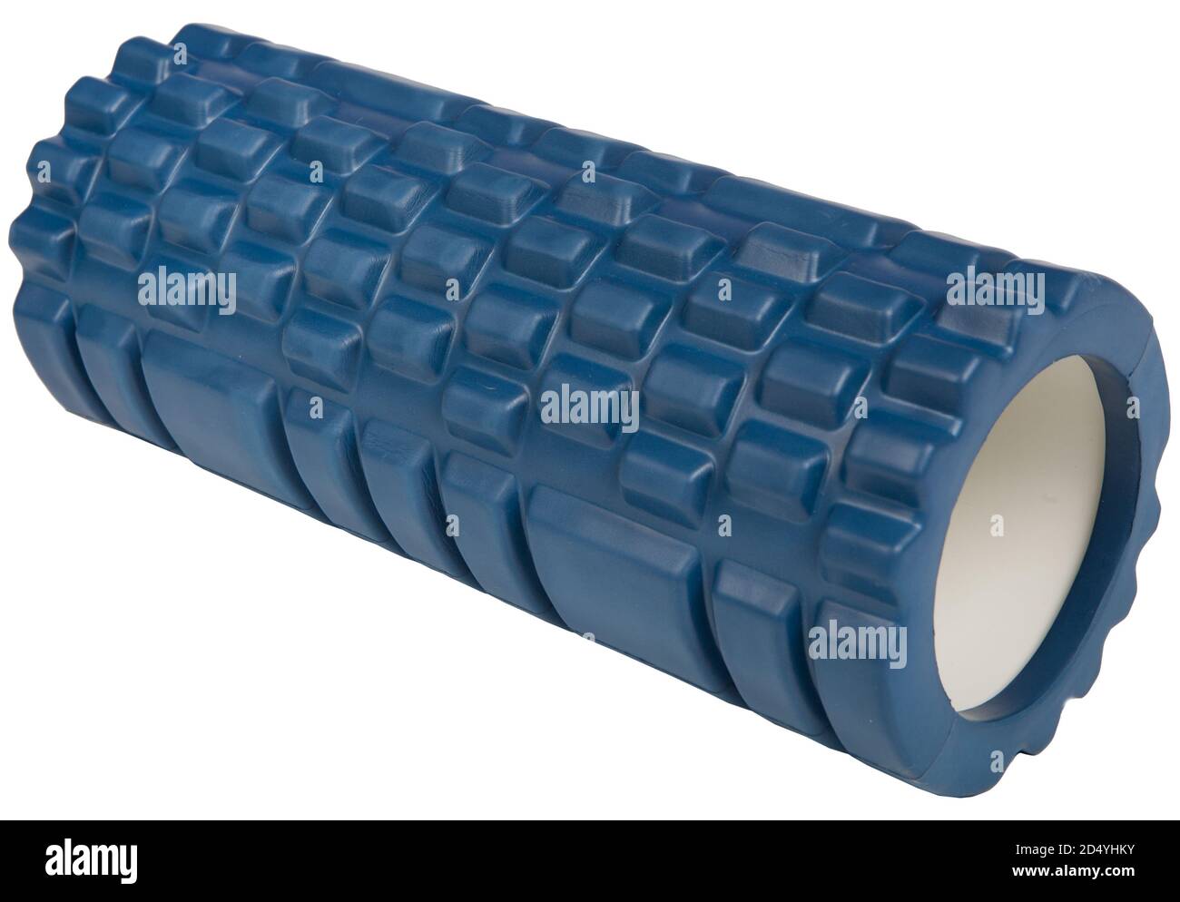 Rullo massaggiante in schiuma - la laminazione in schiuma è un rilascio automiofasciale tecnica che è usata dagli atleti e dai terapeuti fisici a. inibizione muscl. iperattivo Foto Stock