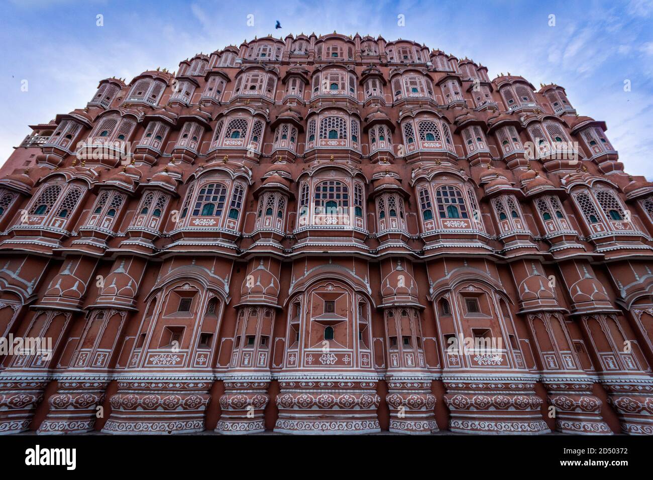 Jaipur, Rajasthan, India, 7 settembre 2020 : Hawa mahal il palazzo dei venti. hawa mahal è un sito del Patrimonio Mondiale dell'UNESCO Foto Stock