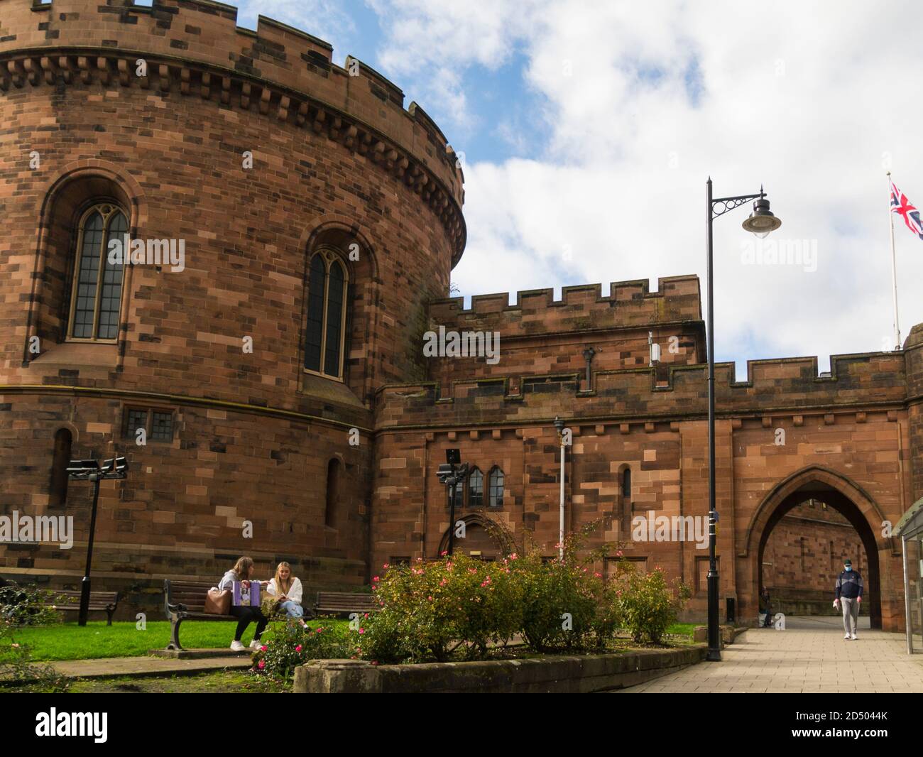 Carlisle Citadel un'ex fortezza medievale su English Street a Carlisle, Cumbria torre è di grado i elencato Cumbria Inghilterra UK Foto Stock