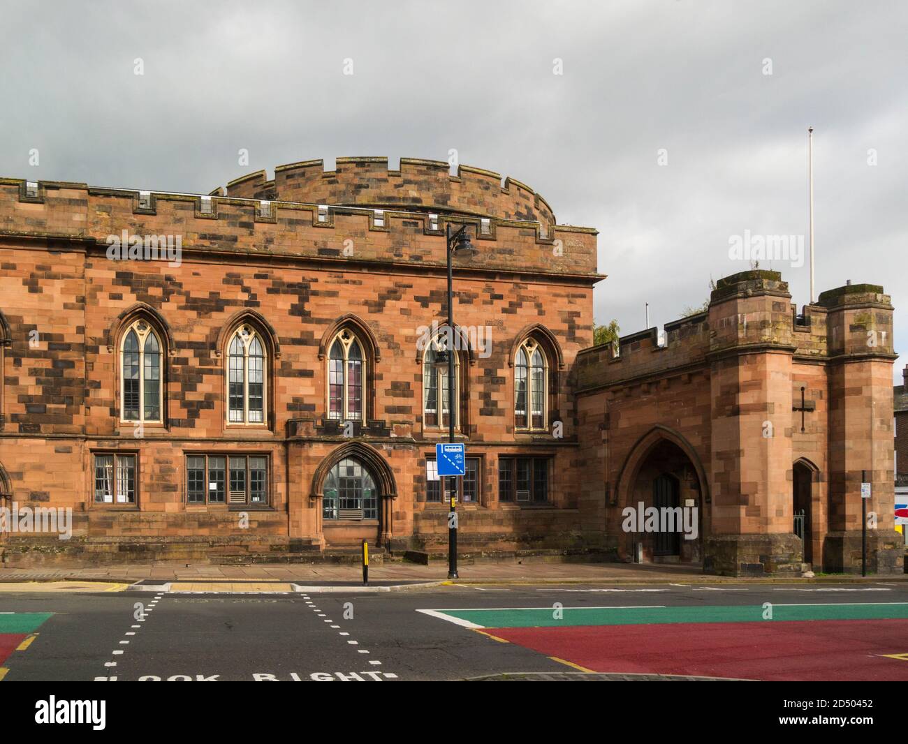 Carlisle Citadel un'ex fortezza medievale su English Street a Carlisle, Cumbria torre è di grado i elencato Cumbria Inghilterra UK Foto Stock