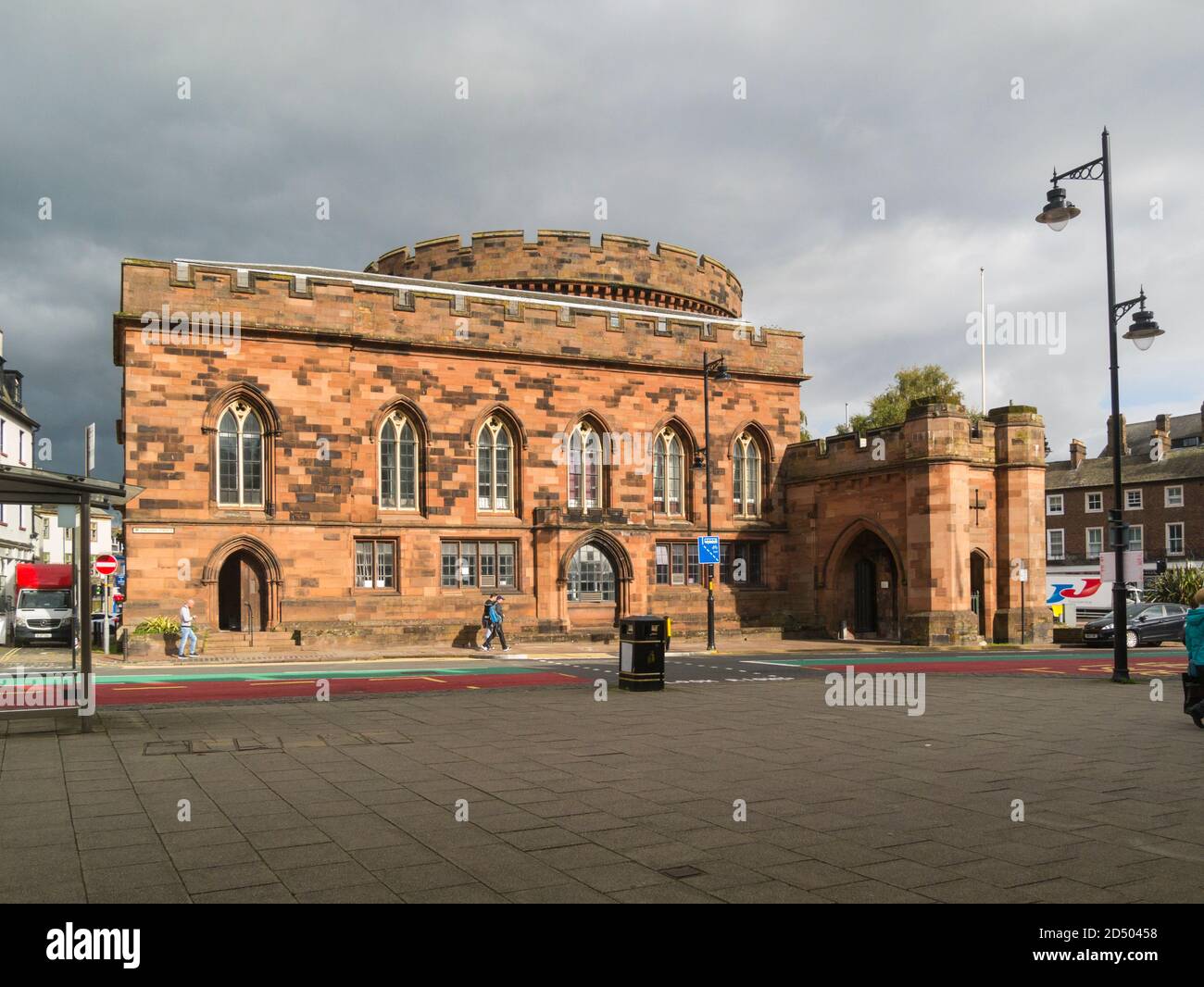Carlisle Citadel un'ex fortezza medievale su English Street a Carlisle, Cumbria torre è di grado i elencato Cumbria Inghilterra UK Foto Stock