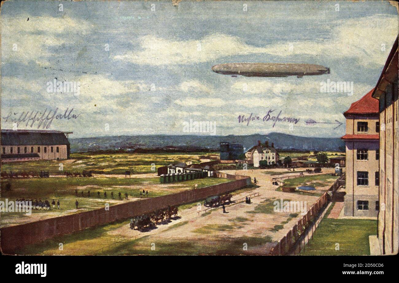 Ersatz, Abt. d. Telegrapen BTLS. Nr 7, Dresden, Zeppelin | utilizzo in tutto il mondo Foto Stock