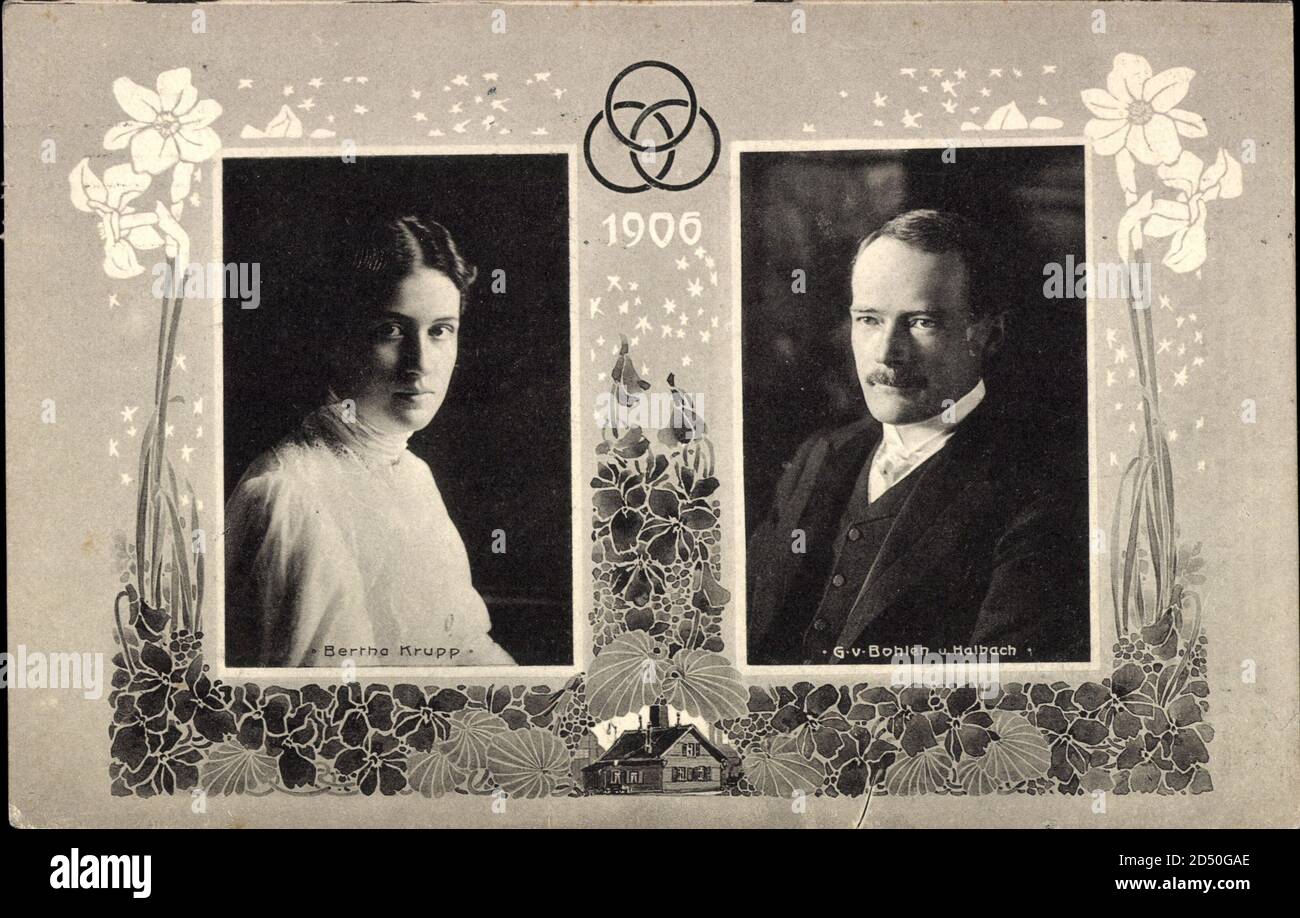 Bertha Krupp, Gustav Krupp von Bohlen und Halbach, Großindustrielle | usage worldwide Foto Stock