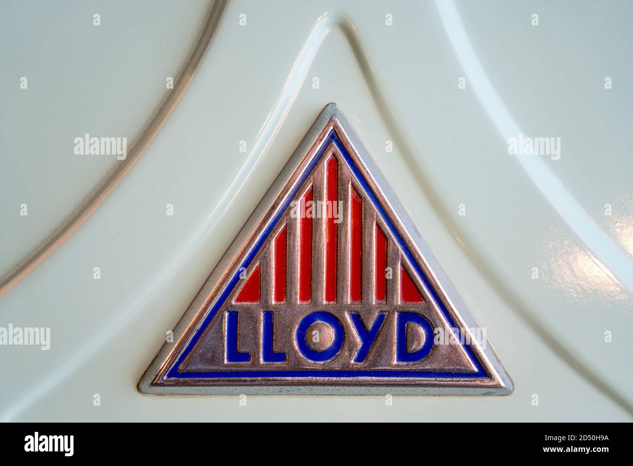 Logotipo del Lloyd LT 500, Lloyd Motoren Werke G.m.B.H., 1955, Germania, PS.SPEICHER Museum, Einbeck, bassa Sassonia, Germania, Europa Foto Stock