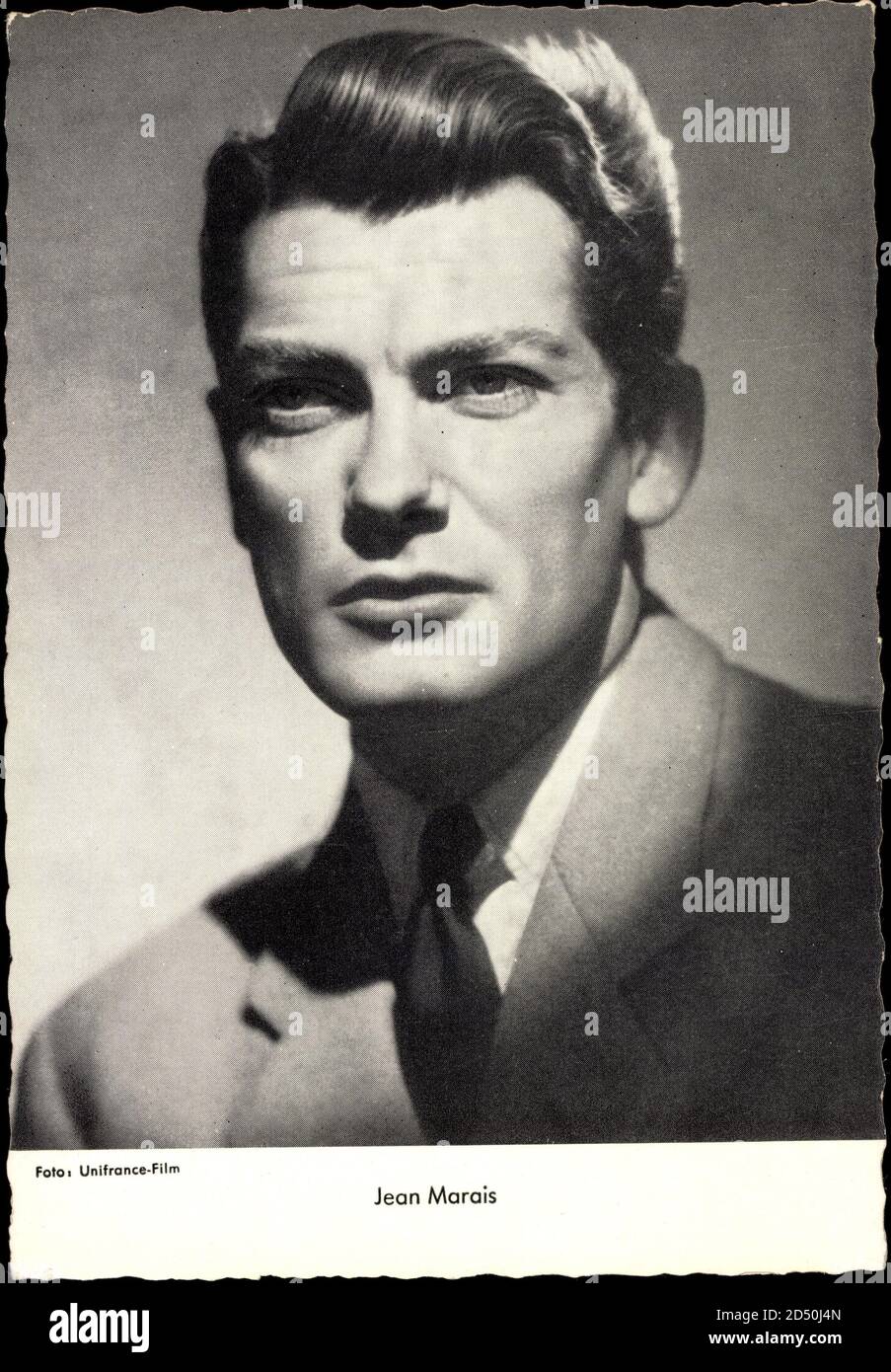 Schauspieler Jean Marais, Anzug, Krawatte, Haarwelle | utilizzo in tutto il mondo Foto Stock