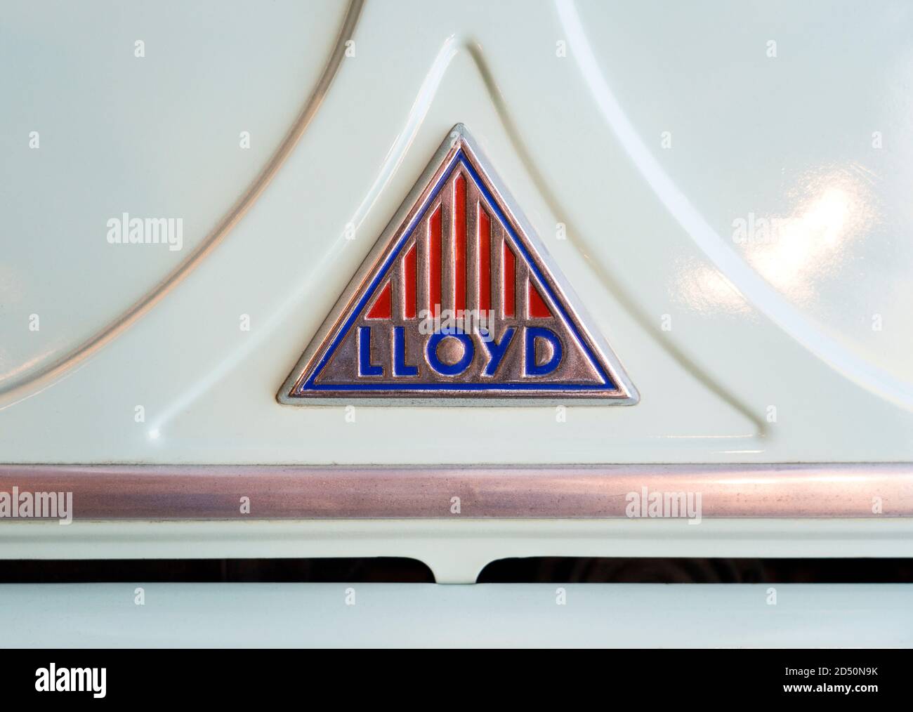 Logotipo del Lloyd LT 500, Lloyd Motoren Werke G.m.B.H., 1955, Germania, PS.SPEICHER Museum, Einbeck, bassa Sassonia, Germania, Europa Foto Stock
