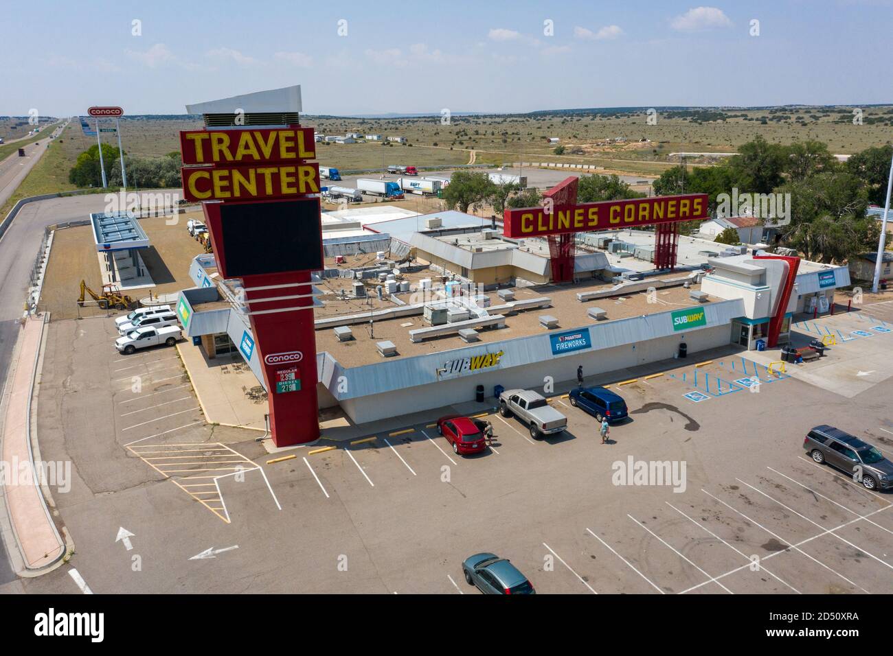 Clines Corners Travel Center Truck Stop, Clines Corners, NM, USA Foto Stock