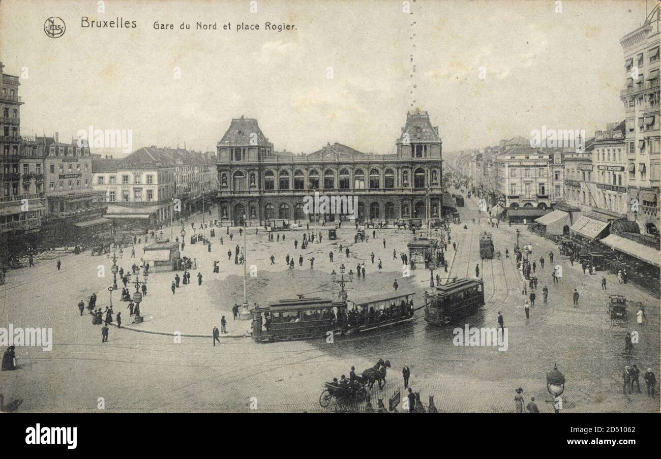 Brüssel Belgien, Gare du Nord et Place Rogier, Straßenbahn 61 | utilizzo in tutto il mondo Foto Stock