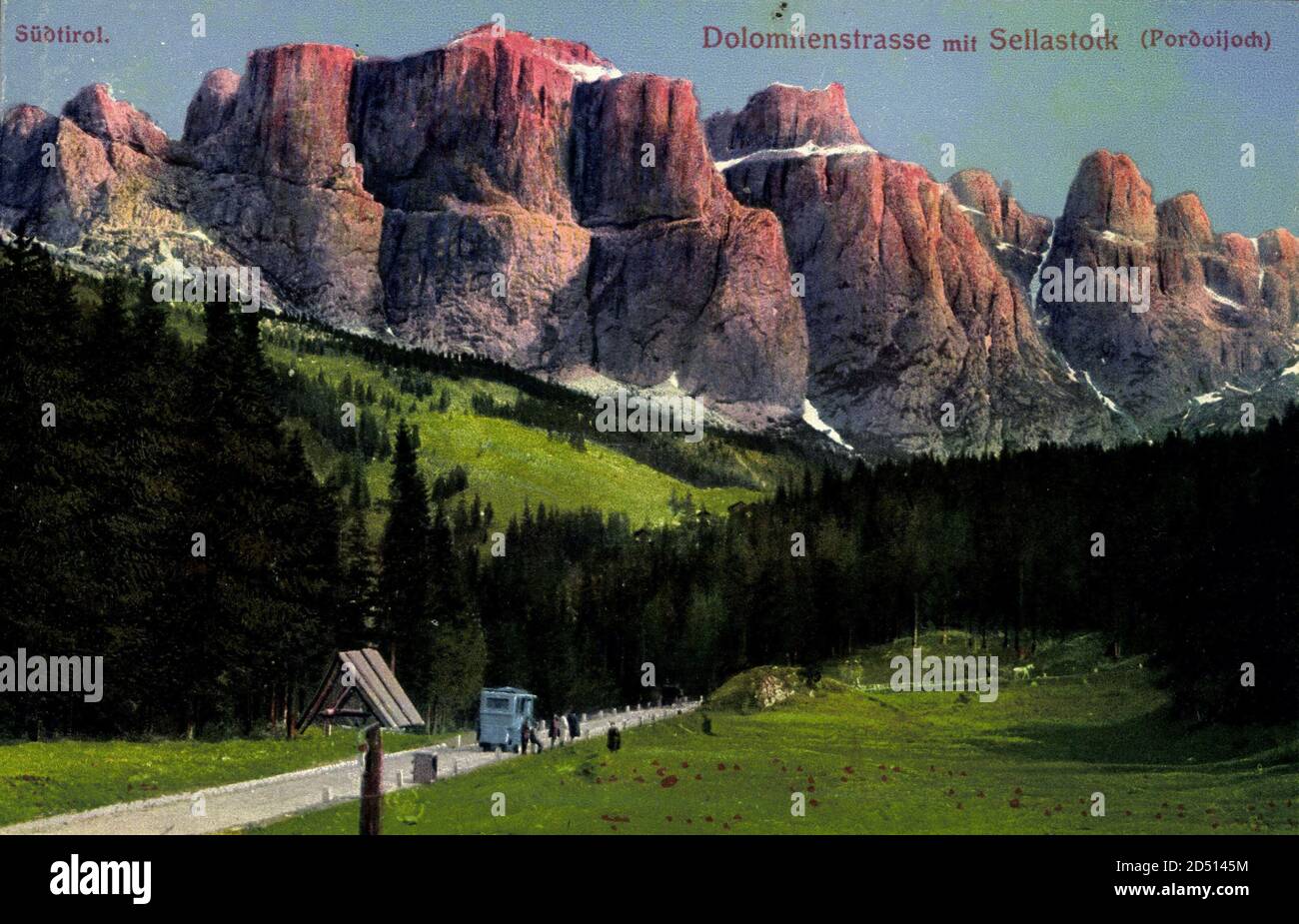 Tirol, Dolomitenstraße, Sellastock, Pordoijoch | utilizzo in tutto il mondo Foto Stock