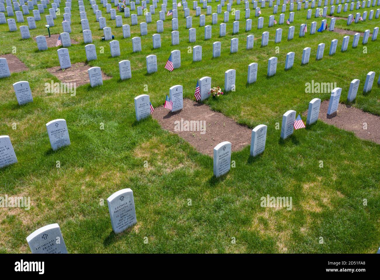Gerald B.H. Solomon Saratoga National Cemetery, Schuylerville, New York Foto Stock