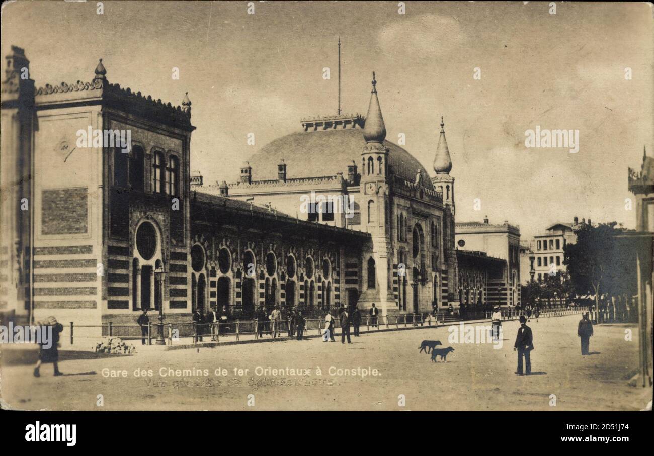 Konstantinopel Istanbul Türkei, Gare des Chemins de fer Orientaux, Bahnhof | utilizzo in tutto il mondo Foto Stock
