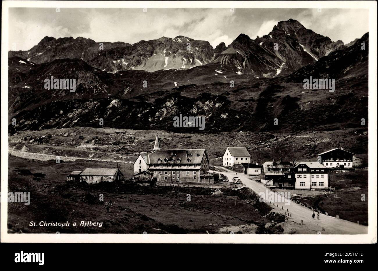 St Christoph Tirol, Ortschaft mit Arlberg, albergo | utilizzo in tutto il mondo Foto Stock